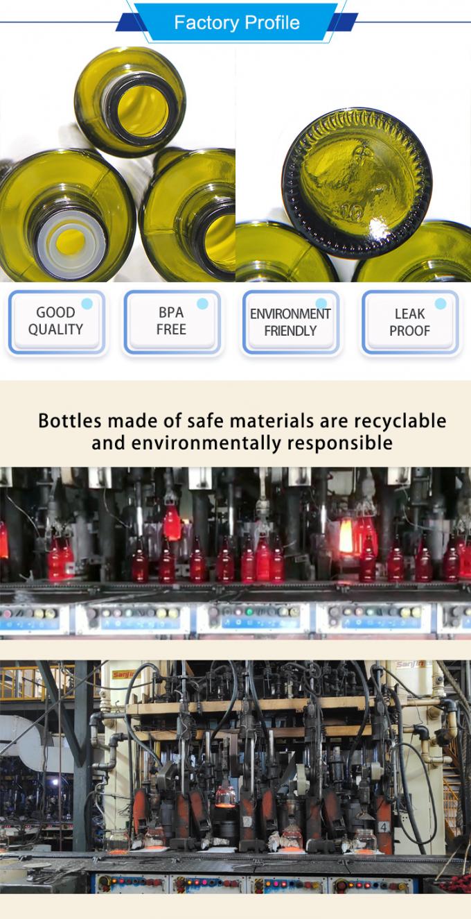 Ανακυκλώσιμα 250Ml 500Ml 750Ml Γυάλινο Κουζίνα Κουζίνα Φιαλίδια Ελαιόλαδου Με Κεπάκι 1