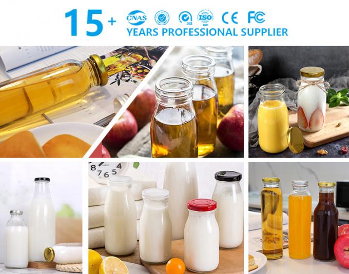 Διαφανή μπουκάλια χυμού από γυαλί 2 oz 300 ml για αναψυκτικά 0