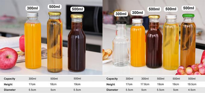 Διαφανή μπουκάλια χυμού από γυαλί 2 oz 300 ml για αναψυκτικά 2