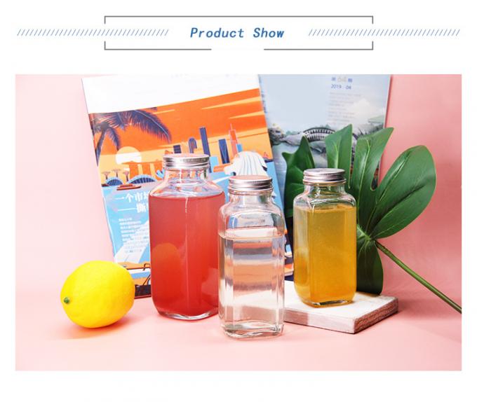 250 ml 500 ml Φανταστικό Κενό Γυαλί Διαυγές χυμό Φιαλίδιο γάλακτος με καπάκι βίδας 0