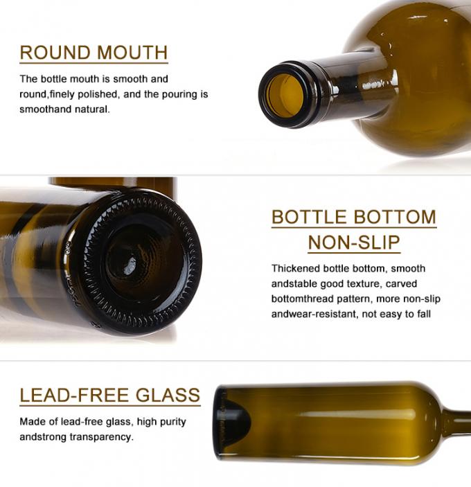 Φιάλο κρασιού από χρωματιστό γυαλί 500ml 700ml 750ml 1500ml 3