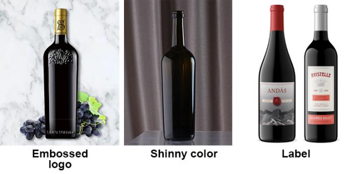 Φιάλο κρασιού από χρωματιστό γυαλί 500ml 700ml 750ml 1500ml 7