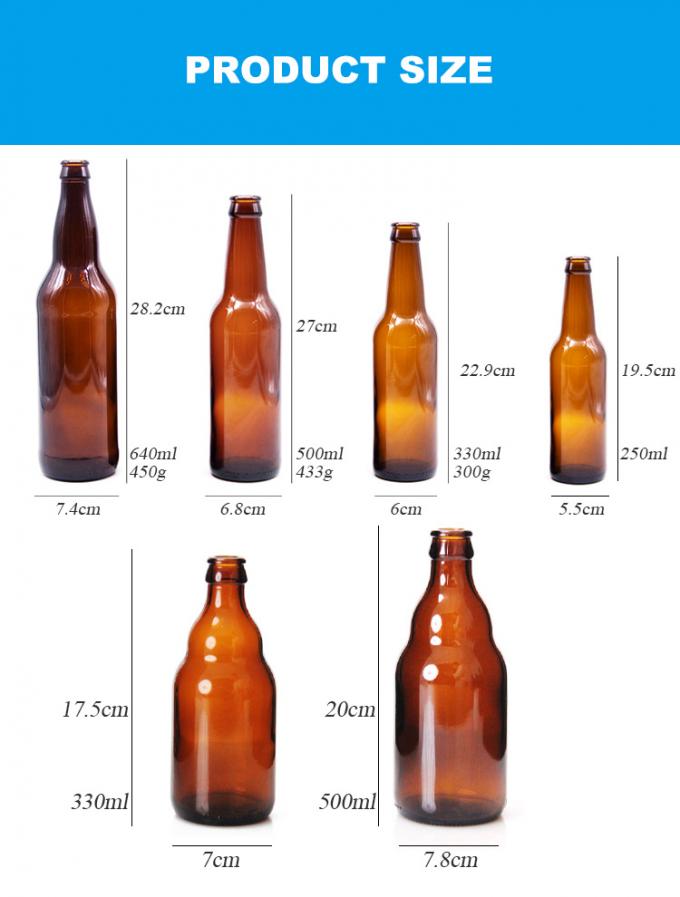 Χονδρικό κενό 330ml 33cl 12oz σόδα ή χυμός σαφείς μπουκάλια μπύρας γυαλί με καπάκι 1