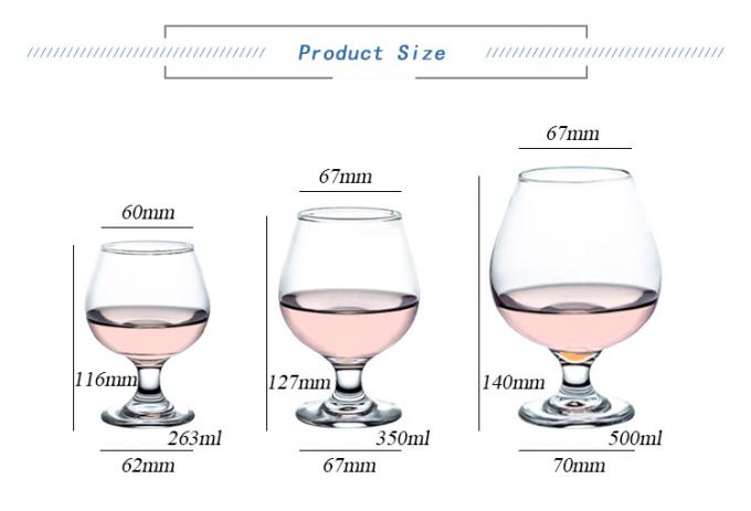 460ml Κονιάκ Μπράντυ γυάλινο κύπελλο για το εστιατόριο Home Bar 0
