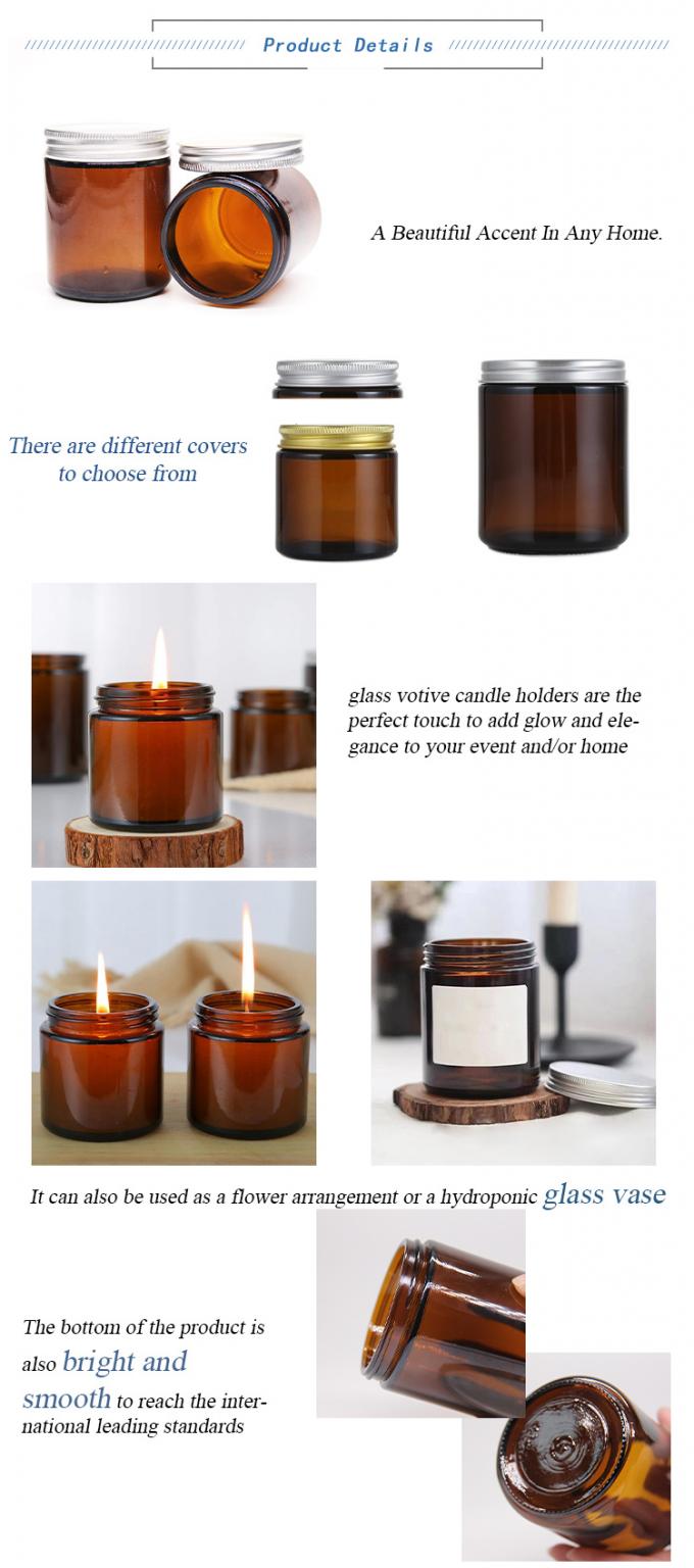 2oz 9oz 32oz Round Amber Jar Candles in Bulk Προσαρμόσιμα 2