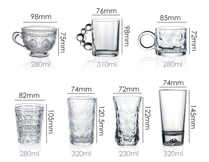 Καφέ Γάλα Highball Tumbler Γυαλιά Κούπα Κούπες Τσαγιού Ανακυκλωμένα 2