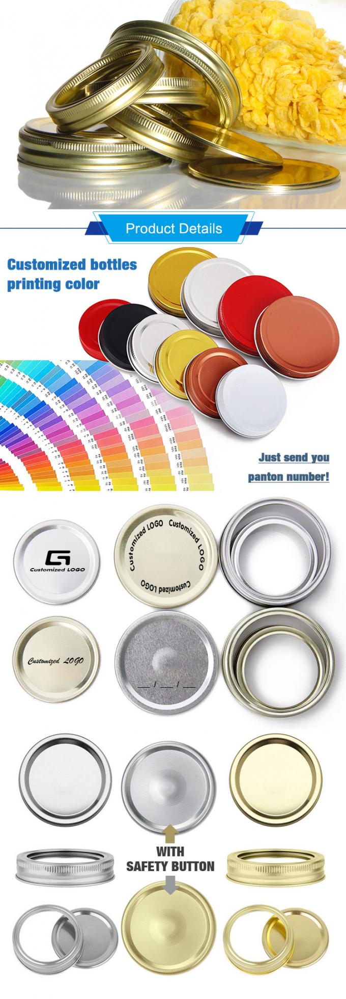 Χονδρικό 70 mm χωριστή κονσερβοποίηση Mason Jar Tinplate Screw Lid για την οικιακή κονσερβοποίηση 1