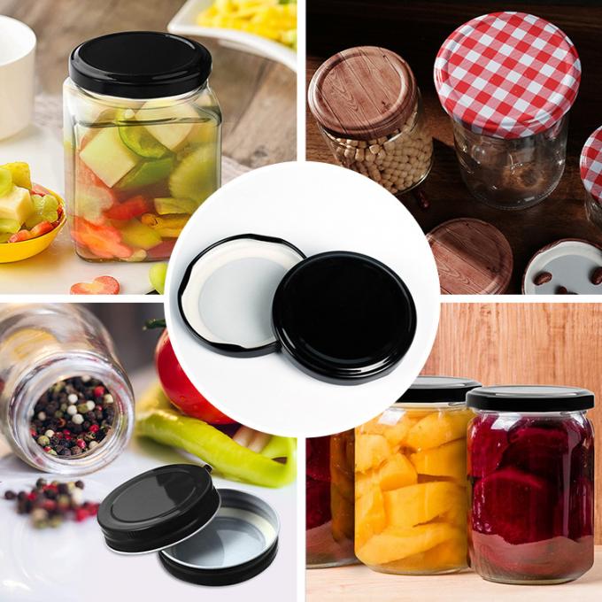 Νέο Σχεδιασμό 20mm 38mm 48mm 63mm Custom Color Metal Jar Lids Metal Lug Cap για κονσερβοποιημένο βάζο 3