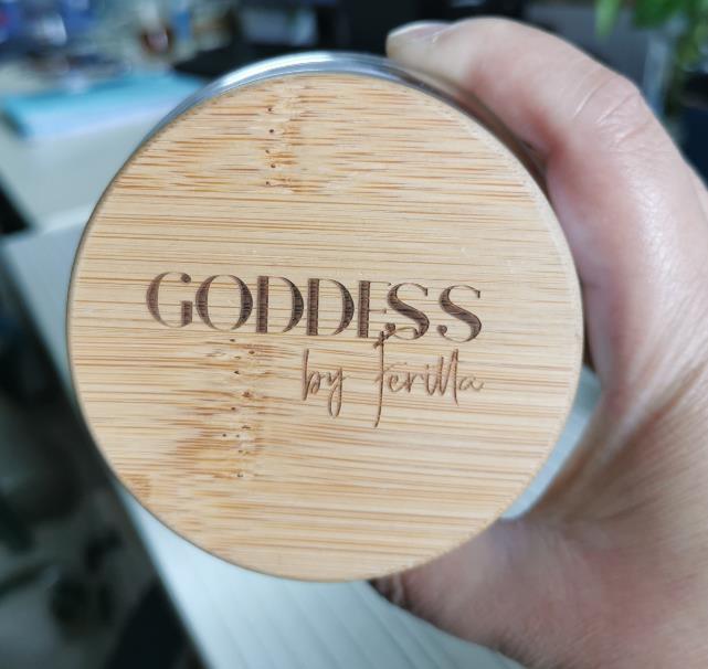 70 χιλιοστών κονσέρβες Mason Jar Cup Lids φυσικό μπαμπού ξύλο με άχυρο τρύπα 6
