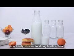 Υψηλής ποιότητας 250ml 300ml 500ml 750ml 1L γυάλινο δοχείο για σάλτσα με μεταλλικό καπάκι με πλαστικό καπάκι