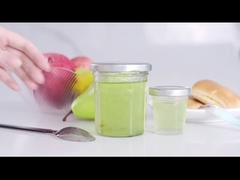 Μασόν Αποθήκευση γυαλί Γυάλινα μπουκάλια τροφίμων τετραγωνικά γυάλινα δοχεία 195ml