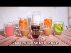 Χονδρική τιμή διπλού τοιχώματος γυάλινο μπουκάλι