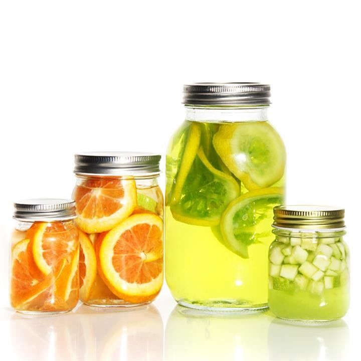 2oz 5oz 8oz 12oz εστιατόριο μπαρ κουζίνα ζελέ ευρύ στόμα γυαλί Mason κονσερβοποιημένο βάζο με καπάκι