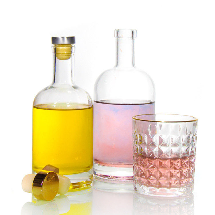 Εφοδιασμός μπουκαλιών γυαλιού 750 ml βαριά μπουκάλια γυαλιού για βότκα χαμηλής τιμής