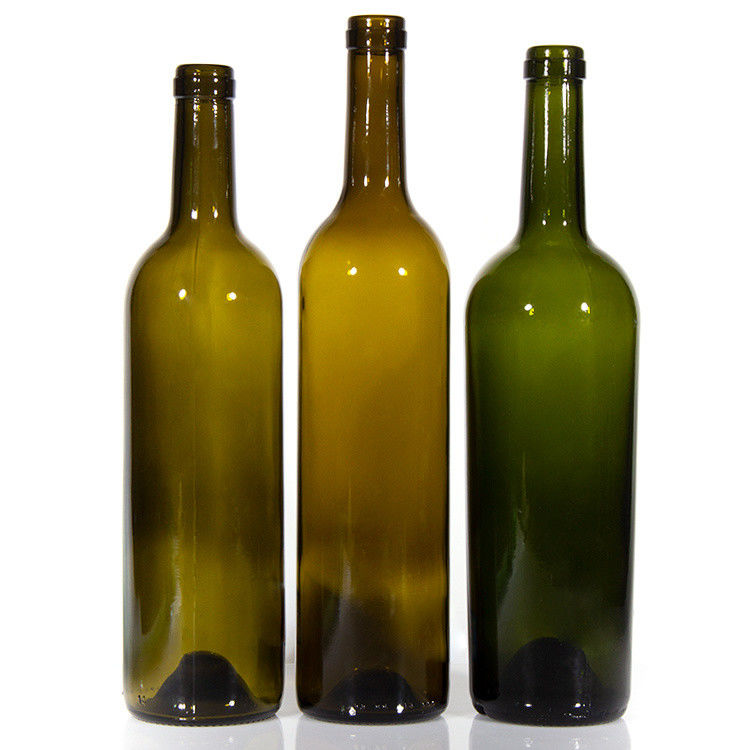 Κατασκευαστές πολυτελείας 375ml 750ml μπουκάλι κόκκινου κρασιού σκούρο πράσινο κενά γυάλινα μπουκάλια με καπάκια