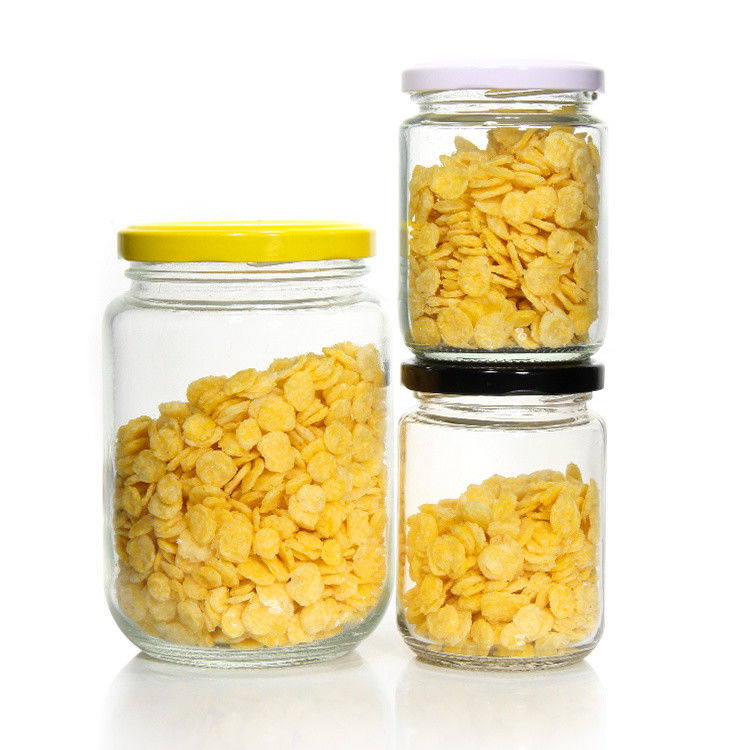 Τετράγωνες 4 Oz 3 Oz βάζες μπαχαρικών ψυγείο ασφαλή γυάλινα βάζα αποθήκευσης με μεταλλικό καπάκι