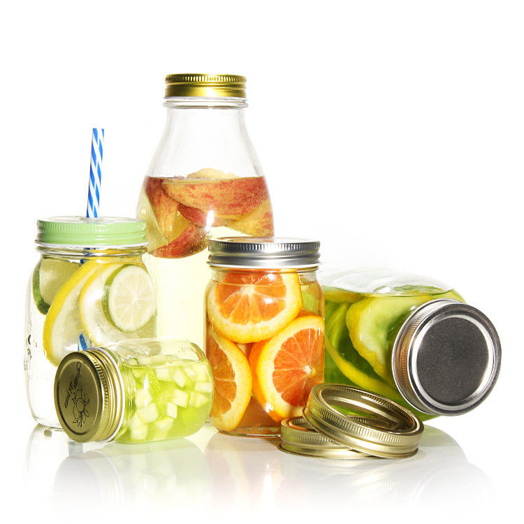 Ταιριάζοντας υψηλής ποιότητας 500 ml 750 ml Συσκευή αποθήκευσης γυαλινού δοχείου γυαλί βάζο με βρόχο κάλυμμα