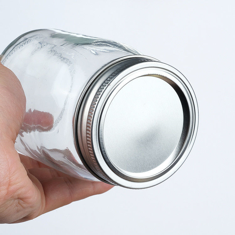 Νέο σχεδιασμό στρογγυλό 45 ml 12oz 14oz Διαφορετικά μεγέθη γυάλινο βάζο Mason για αποθήκευση τροφίμων