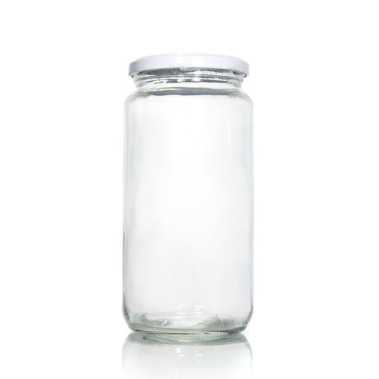 Υψηλής ποιότητας 45Ml 100Ml 150Ml 350Ml 450Ml Αεροστεγή κουζίνα τρόφιμα γυάλινα δοχεία με μεταλλικό καπάκι