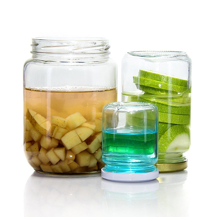 Τροφίμων Γύρω Διαφανές 25 ml έως 1000 ml Τζαμάλι Χόλι Ζελέ γυάλινο δοχείο αποθήκευσης με μεταλλικό αεροστεγές καπάκι