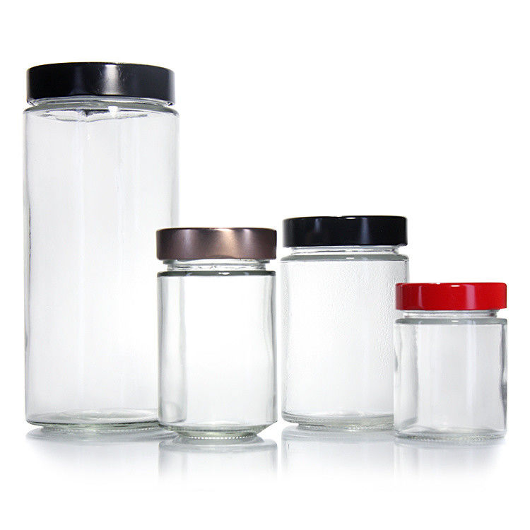 Αντίσταση στη θερμότητα Στρογγυλό 45ml 5Oz 6Oz 8Oz Ερμητικό γυάλινο δοχείο αποθήκευσης