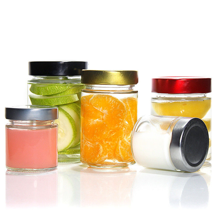 Αντίσταση στη θερμότητα Στρογγυλό 45ml 5Oz 6Oz 8Oz Ερμητικό γυάλινο δοχείο αποθήκευσης