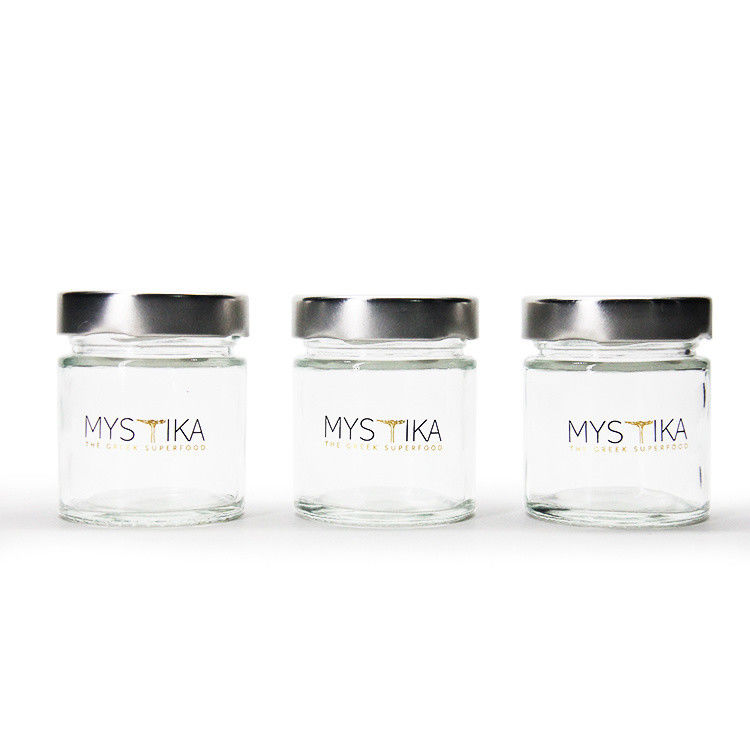 Αντίσταση στη θερμότητα Στρογγυλό 45ml 5Oz 6Oz 8Oz Ερμητικό γυάλινο δοχείο αποθήκευσης