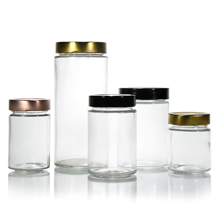 Χονδρικό 750Ml 1000Ml Μεγάλο Μέγεθος Στρογγυλό Στενό ΠαγωτόΓυάλινο Γάζο Με Μεταλλικό Κέπα