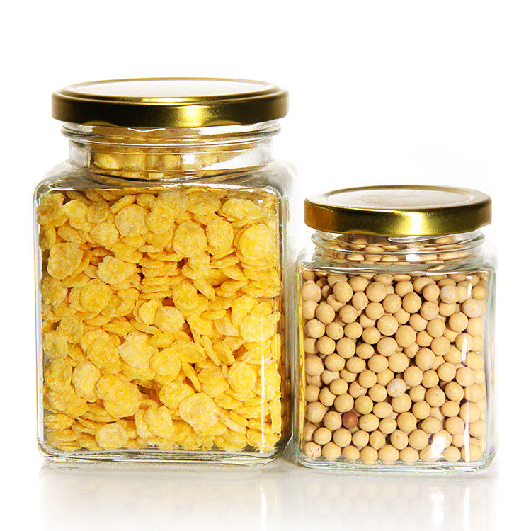 Τεχνητό Κετράδιο 180 Ml 280 Ml 380 Ml 500 Ml 730 Ml γυάλινο βάζο αποθήκευσης με καπάκι από κασσίτερο
