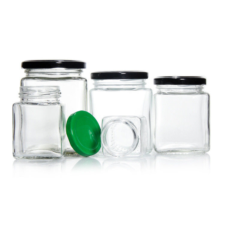Τεχνητό Κετράδιο 180 Ml 280 Ml 380 Ml 500 Ml 730 Ml γυάλινο βάζο αποθήκευσης με καπάκι από κασσίτερο
