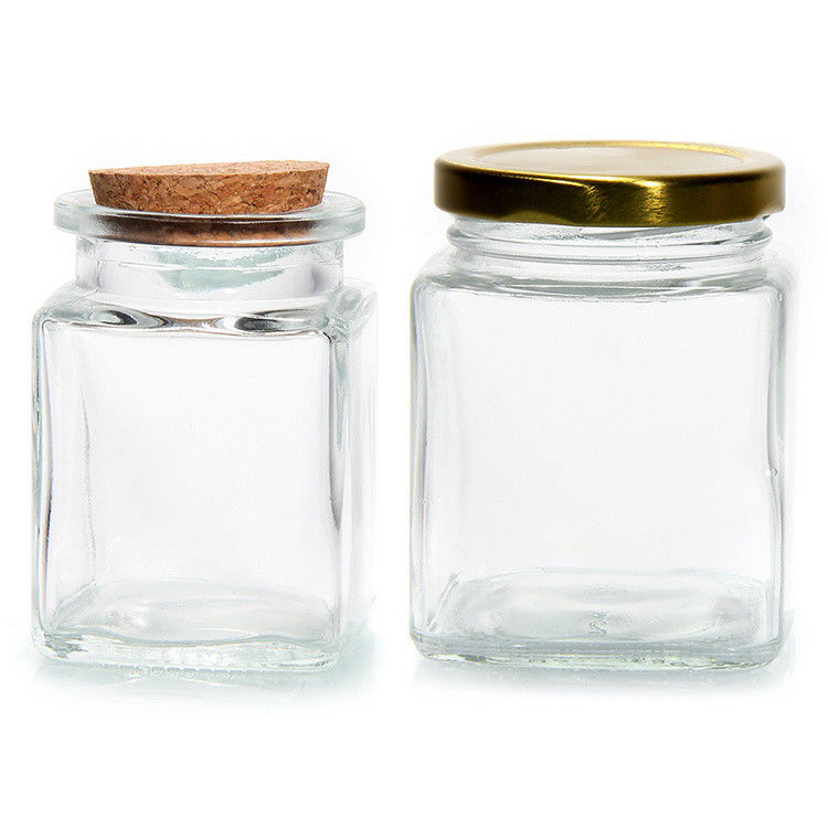 Τεχνητό Κετράδιο 180 Ml 280 Ml 380 Ml 500 Ml 730 Ml γυάλινο βάζο αποθήκευσης με καπάκι από κασσίτερο