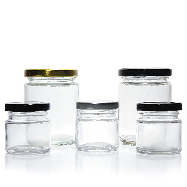 Προσαρμοσμένη πολυτελή 100ml 180ml 500ml μικρό στρογγυλό παγωτό γυάλινο βάζο για την αποθήκευση πίκλες