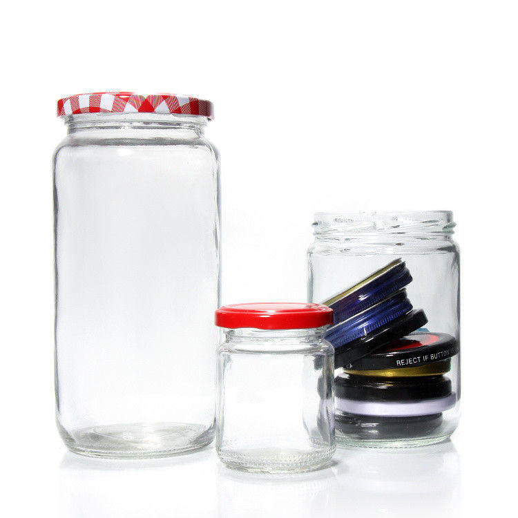 Προσαρμοσμένη πολυτελή 100ml 180ml 500ml μικρό στρογγυλό παγωτό γυάλινο βάζο για την αποθήκευση πίκλες