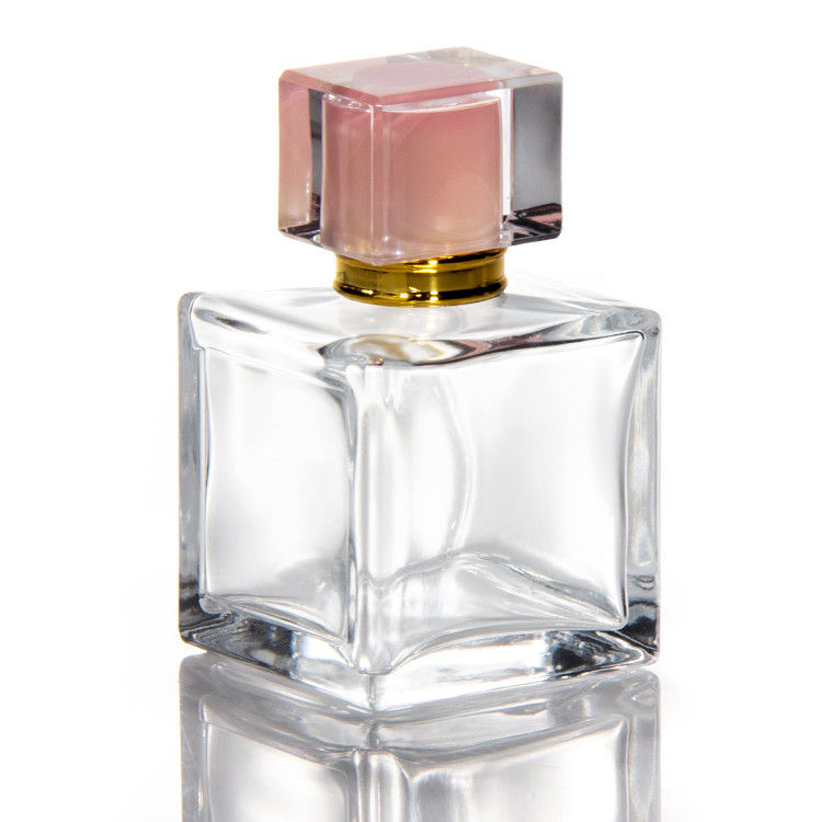 30 ml 50 ml 100 ml τετραγωνικά εξαγωνικά μπουκάλια αρώματος κρυστάλλινο καπάκι με αντλία ψεκαστήρα σε γυάλινο μπουκάλι