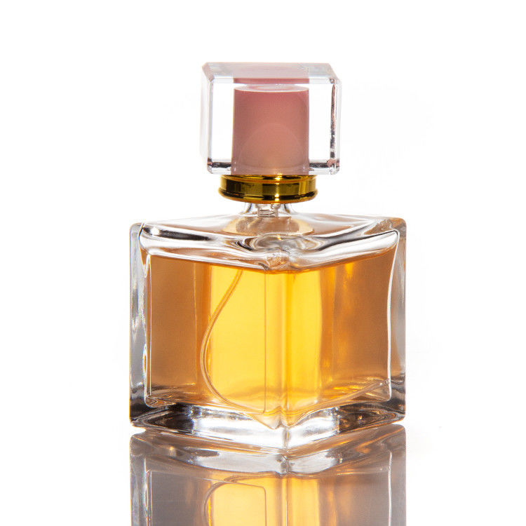 30 ml 50 ml 100 ml τετραγωνικά εξαγωνικά μπουκάλια αρώματος κρυστάλλινο καπάκι με αντλία ψεκαστήρα σε γυάλινο μπουκάλι