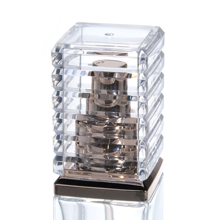 30ml 50ml 80ml 100ml Διαφανές γυάλινο μπουκάλι αντλίας για ορό αιθέρια έλαια αρωματική λοσιόν