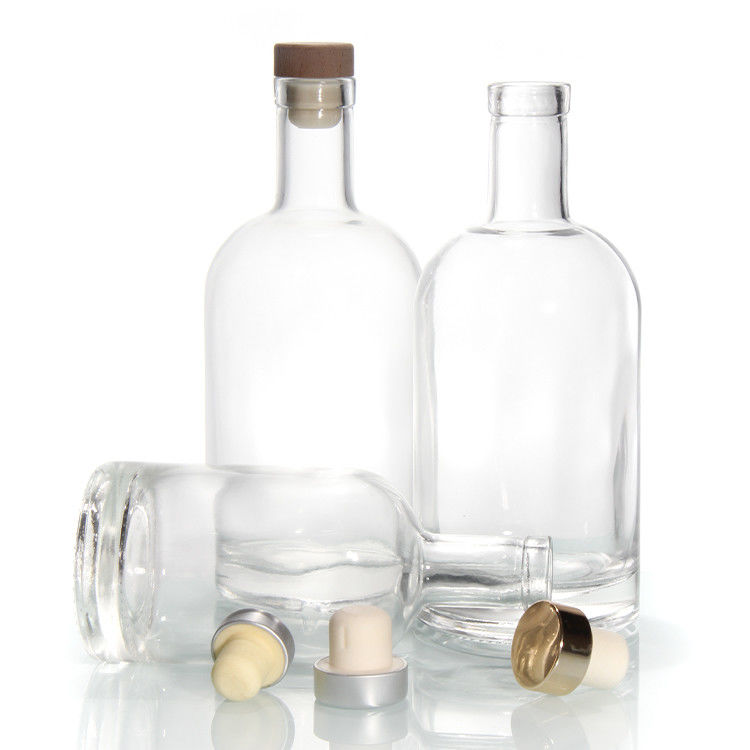 12 ουγκιές βαριές μπουκάλια για 750 ml σαφείς μπουκάλες ποτών από γυαλί Bordeaux