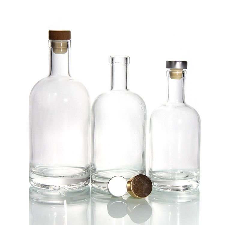 12 ουγκιές βαριές μπουκάλια για 750 ml σαφείς μπουκάλες ποτών από γυαλί Bordeaux