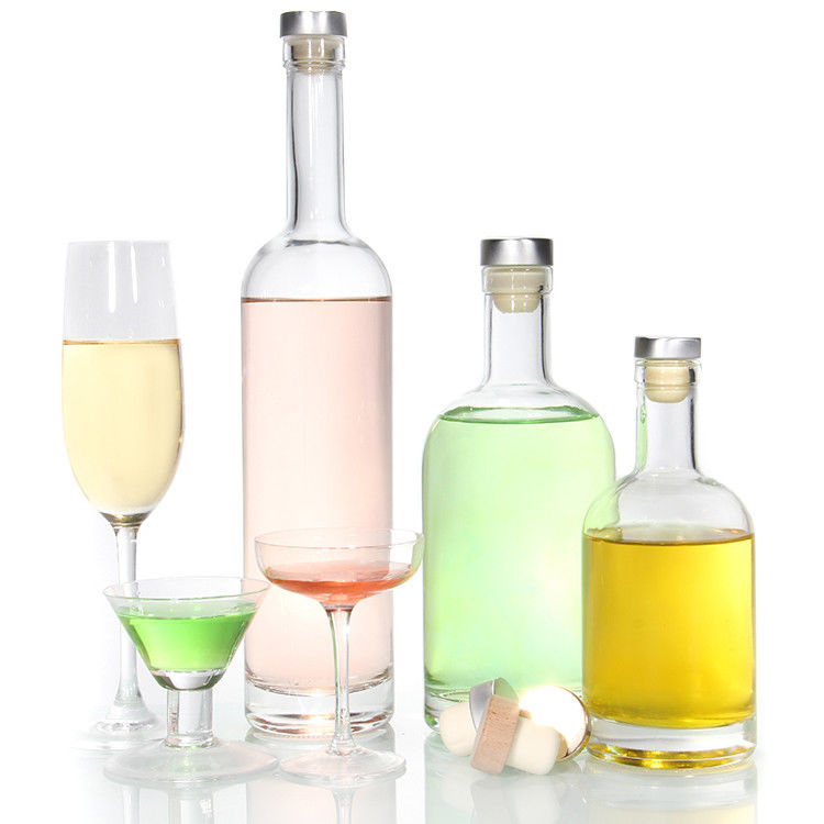 12 ουγκιές βαριές μπουκάλια για 750 ml σαφείς μπουκάλες ποτών από γυαλί Bordeaux