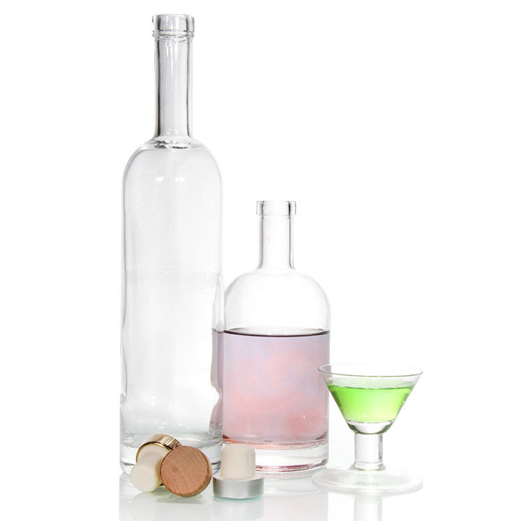 12 ουγκιές βαριά μπουκάλια βότκα για 750 ml σαφείς μπουκάλες ποτού από γυαλί Μπορντό