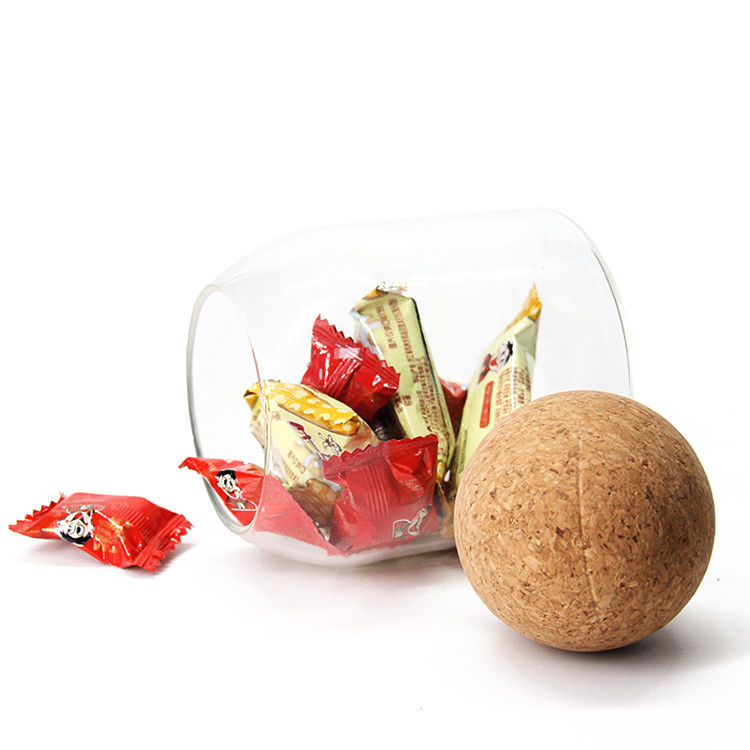 Προσαρμοσμένο 500 ml αέρα στενή υψηλή borosilicate σφραγίδα δοχείο με κάλυμμα φελλού