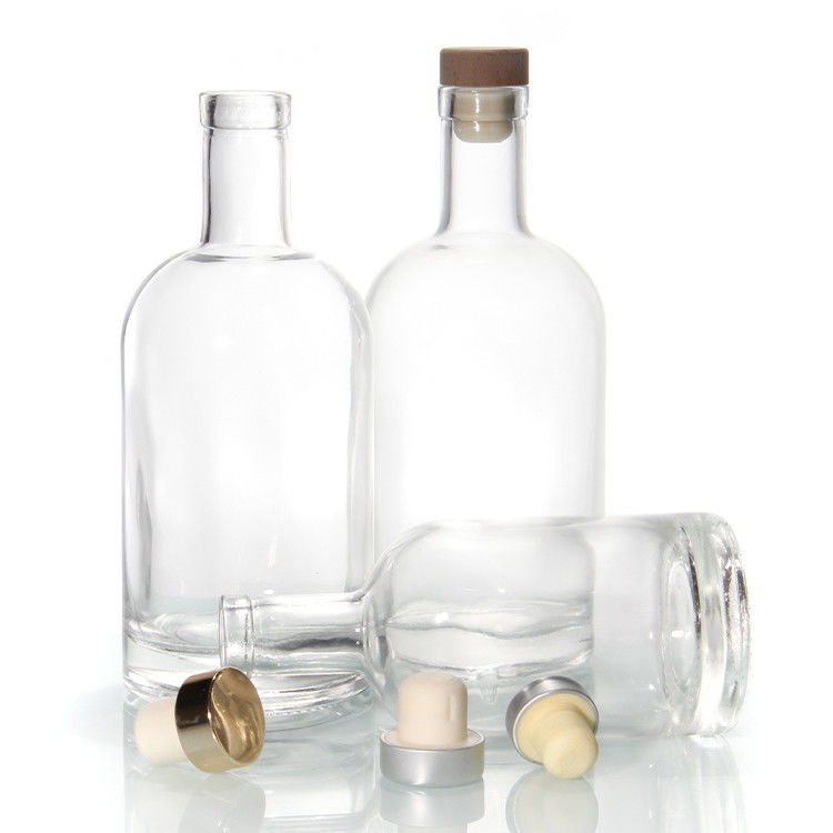 Βαριά μπουκάλια βότκας για 750 ml σαφείς μπουκάλες ποτών από γυαλί Bordeaux