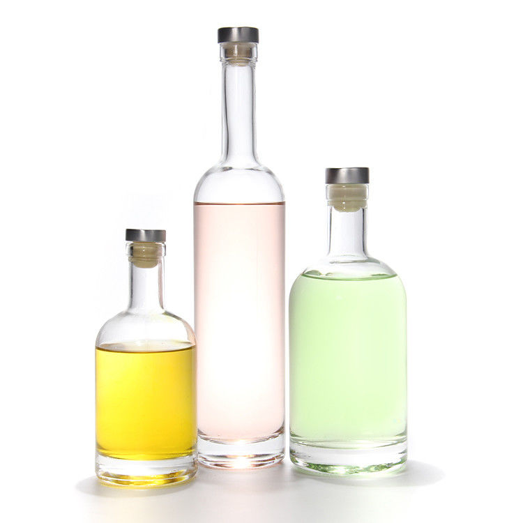 Σε απόθεμα 750 ml Διαφανές Ουίσκι Spirits Glass μπουκάλι με φελλό