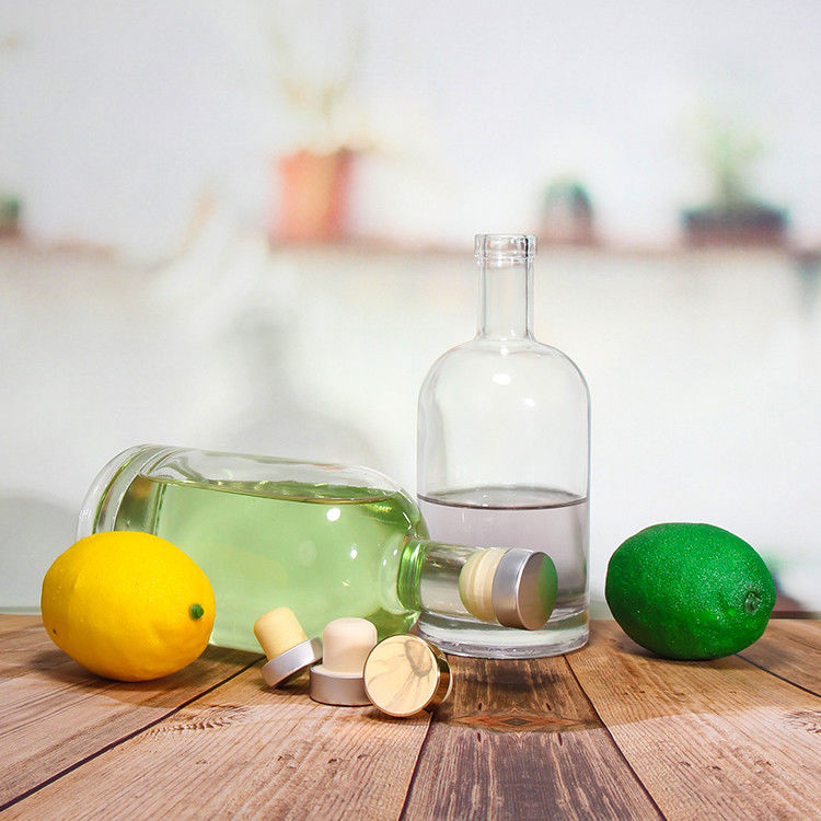 Σε απόθεμα 750 ml Διαφανές Ουίσκι Spirits Glass μπουκάλι με φελλό