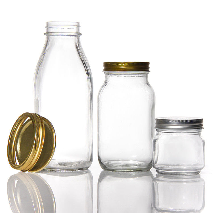Φθηνή τιμή Στρογγυλή 180Ml 280Ml 380Ml 500Ml Συσκευή τροφίμων Γυάλινα δοχεία Mason με βρόχιο καπάκι