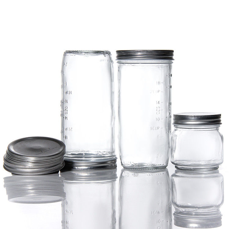 Φθηνή τιμή Στρογγυλή 180Ml 280Ml 380Ml 500Ml Συσκευή τροφίμων Γυάλινα δοχεία Mason με βρόχιο καπάκι