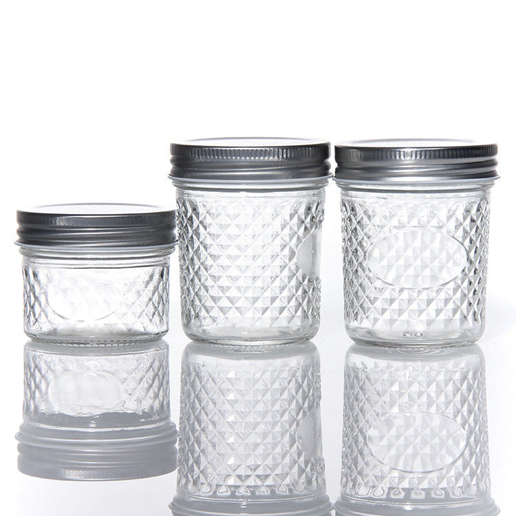 Φθηνή τιμή Στρογγυλή 180Ml 280Ml 380Ml 500Ml Συσκευή τροφίμων Γυάλινα δοχεία Mason με βρόχιο καπάκι