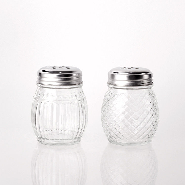 3.5oz 100ml Συσκευές κουζίνας Ζαχαρωτικά γυάλινα μπαχαρικά βάζο για ζάχαρη αλάτι πιπέρι