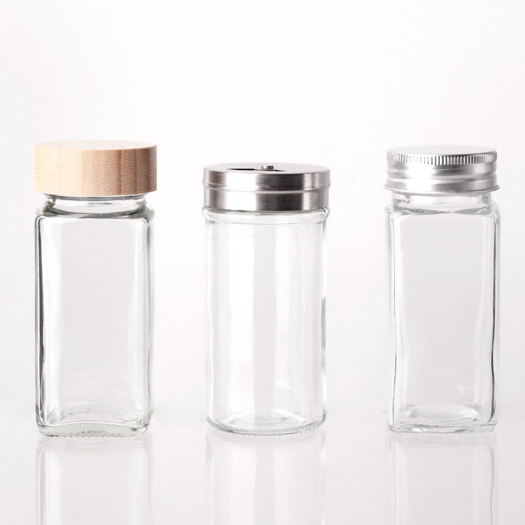 3.5oz 100ml Συσκευές κουζίνας Ζαχαρωτικά γυάλινα μπαχαρικά βάζο για ζάχαρη αλάτι πιπέρι