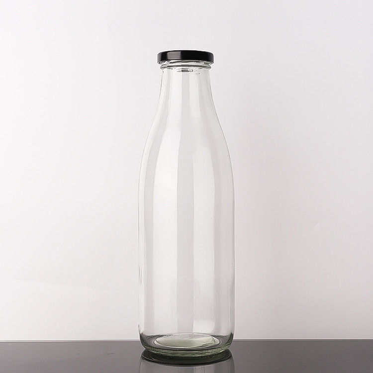 Δωρεάν δείγμα 100Ml 200Ml 350Ml Παστεροποίηση Κρύο Τσάι Γάλα Γυάλινα μπουκάλια με μεταλλικό καπάκι